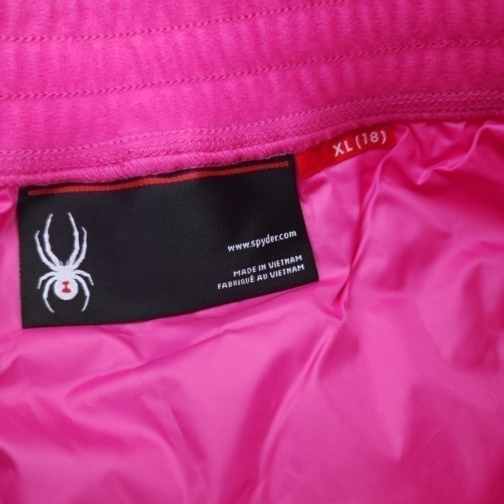 New Spyder Pink Purple Thinsulate puffer Fleece Skirt Sz Girls XL - Picture 6 of 11